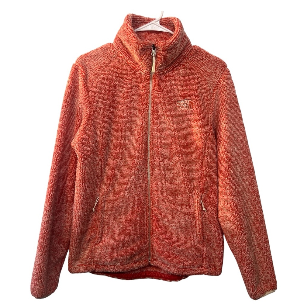 The North Face Osito Fleece Jacket Size Medium Rare Coral Orange Full Zip Cozy